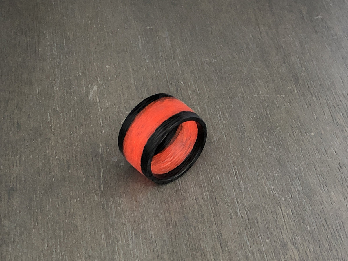 Hades Carbon Fiber Glow Ring — handcrafted ring detail view 7