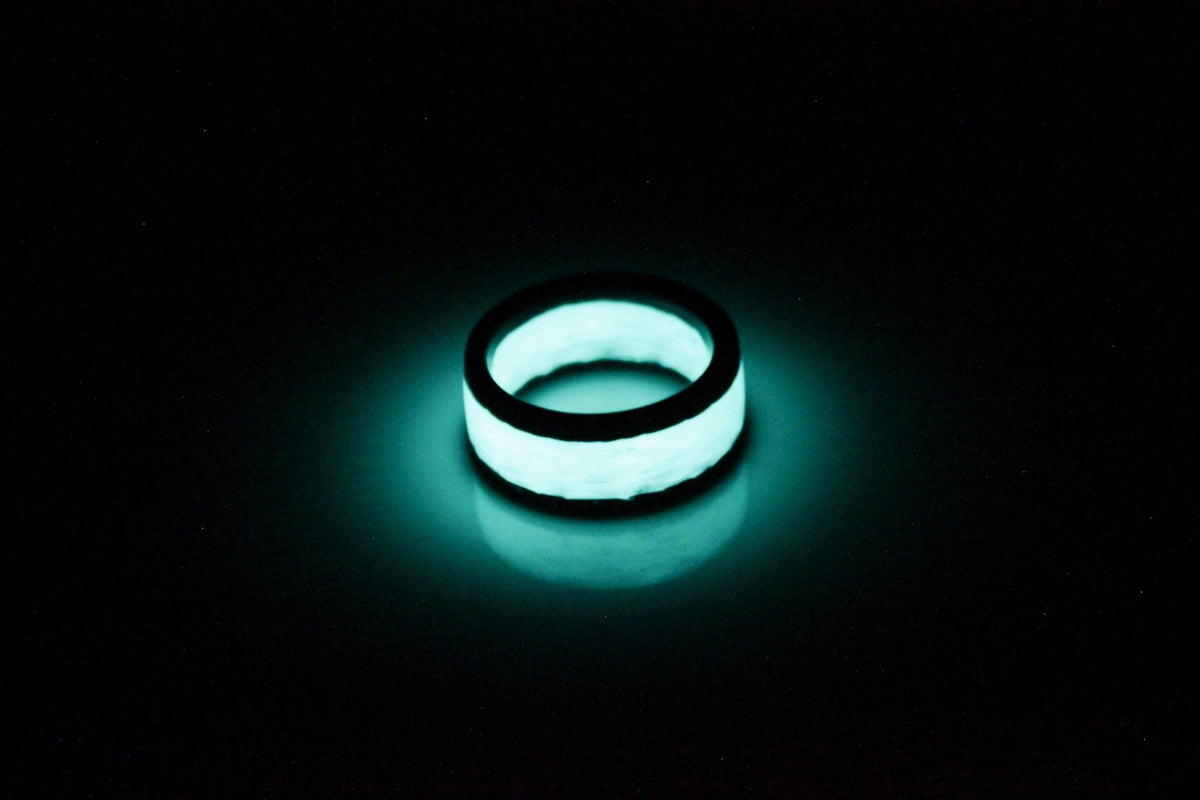 Hercules — The Aqua Lume Center Stripe Ring — handcrafted ring detail view 7