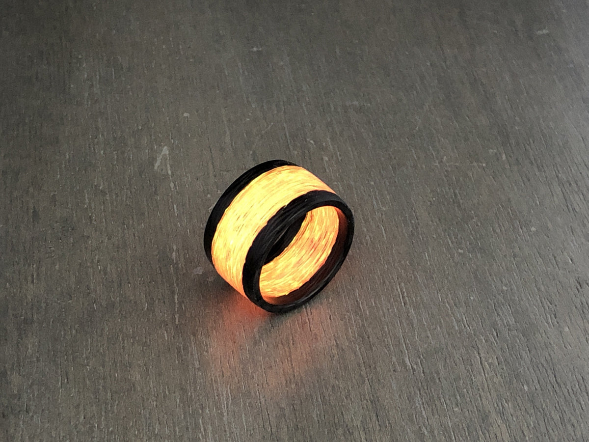 Hades Carbon Fiber Glow Ring — handcrafted ring detail view 5