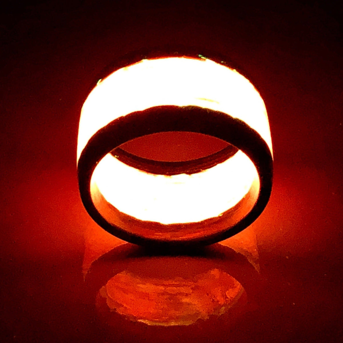 Hades Carbon Fiber Glow Ring — handcrafted ring detail view 2