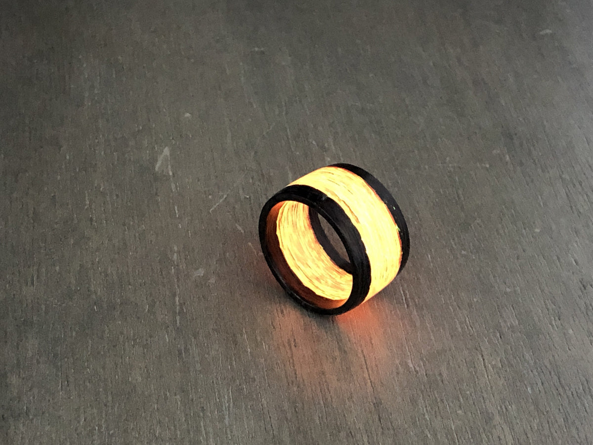 Hades Carbon Fiber Glow Ring — handcrafted ring detail view 6