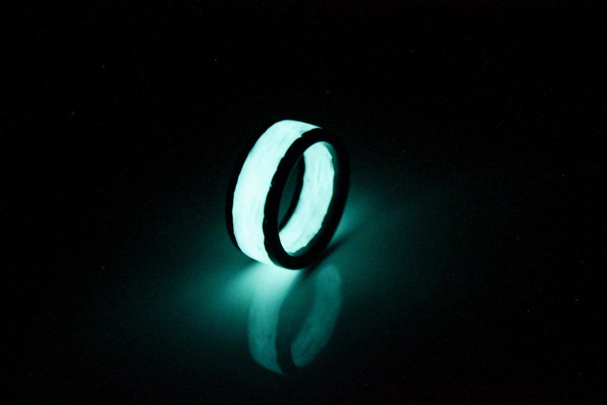 Hercules — The Aqua Lume Center Stripe Ring — handcrafted ring detail view 5