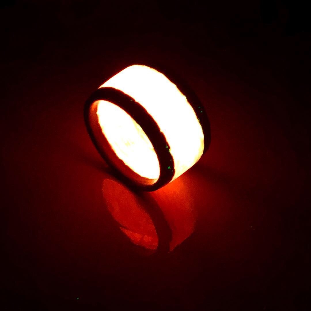 Hades Carbon Fiber Glow Ring — handcrafted ring detail view 4