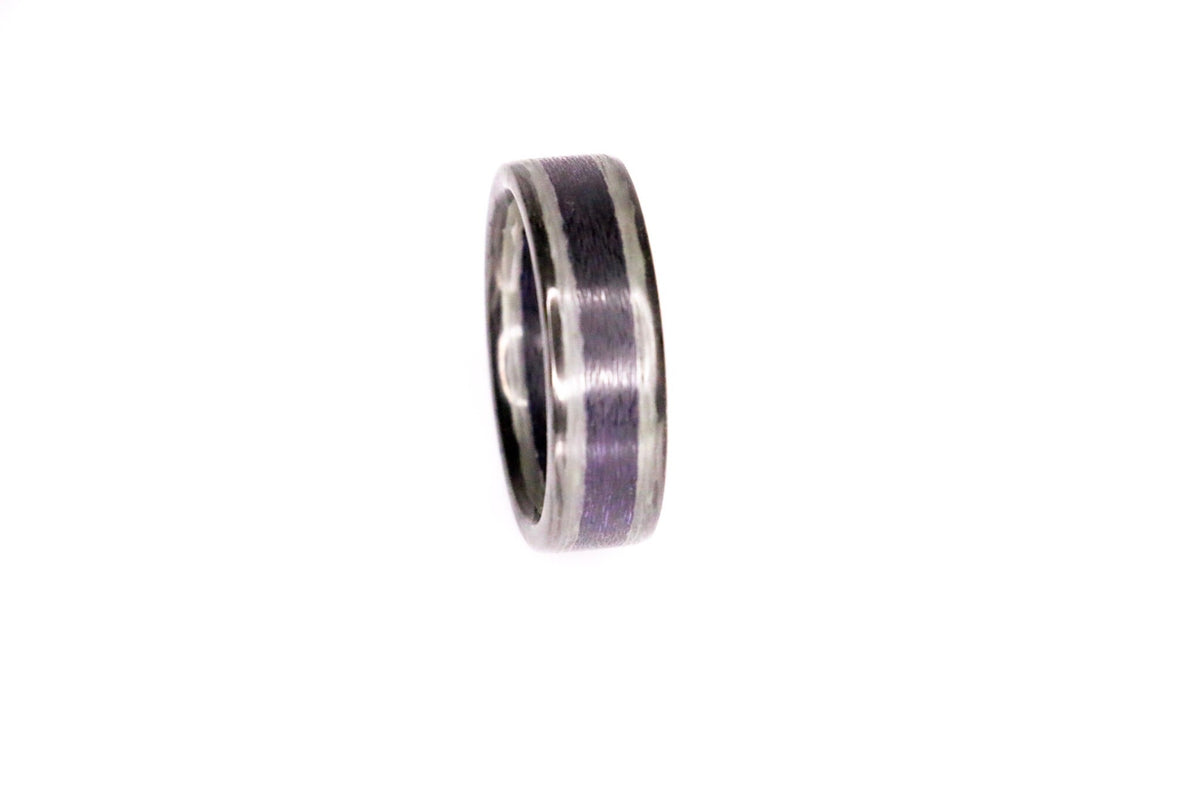 Joker Metallic Carbon Fiber Glow Ring — handcrafted ring detail view 6